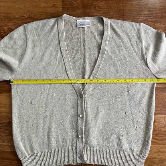 Vintage Jaclyn Smith knit cardigan grandma sweater small grannycore cottagecore - Picture 8 of 10